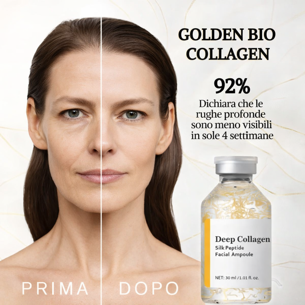 Nuova Formula | Golden Bio Collagen - Siero con Collagene e Peptidi